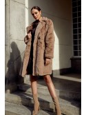 Women\'s dark beige fur coat 2118 - Online store - Boutique